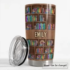 Personalized Book Lovers Tumbler Bookshelf Bookworm Reader Girl Women -Gift Series Store personalized book lovers tumbler bookshelf bookworm reader girl women pt02