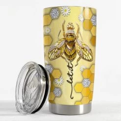 Personalized Bumble Bee Tumbler Jewelry Style Flower For Animal Lover -Gift Series Store personalized bumble bee tumbler jewelry style flower for animal lover pt03