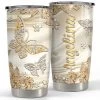 Personalized Butterfly Tumbler Golden Sheen Jewelry Drawing Style -Gift Series Store personalized butterfly tumbler golden sheen jewelry drawing style main