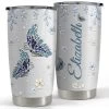 Personalized Butterfly Tumbler Jewelry Drawing For Animal Lover 2 Personalized Butterfly Tumbler Jewelry Drawing For Animal Lover -Gift Series Store personalized butterfly tumbler jewelry drawing for animal lover main