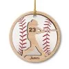 Personalized Ceramic Baseball Ornament & Number 1 Personalized Ceramic Baseball Ornament & Number -Gift Series Store personalized ceramic baseball ornament number main
