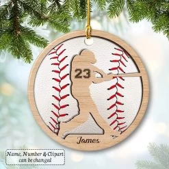 Personalized Ceramic Baseball Ornament & Number -Gift Series Store personalized ceramic baseball ornament number pt02