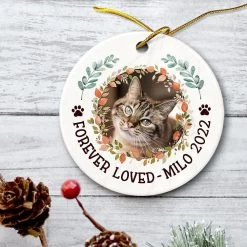 Personalized Ceramic Cat Memorial Ornament Christmas -Gift Series Store personalized ceramic cat memorial ornament christmas pt03