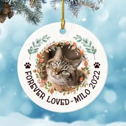 Personalized Ceramic Cat Memorial Ornament Christmas -Gift Series Store personalized ceramic cat memorial ornament christmas pt04
