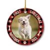 Personalized Ceramic Dog Ornament First Christmas -Gift Series Store personalized ceramic dog ornament first christmas main