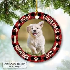Personalized Ceramic Dog Ornament First Christmas 11 Personalized Ceramic Dog Ornament First Christmas -Gift Series Store personalized ceramic dog ornament first christmas pt02