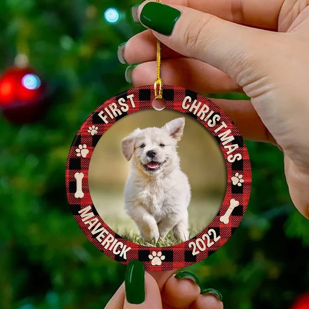 Personalized Ceramic Dog Ornament First Christmas 8 Personalized Ceramic Dog Ornament First Christmas - Image 6
