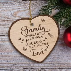 Personalized Ceramic Family Ornament Christmas -Gift Series Store personalized ceramic family ornament christmas pt04