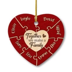Personalized Ceramic Family Ornament Puzzle