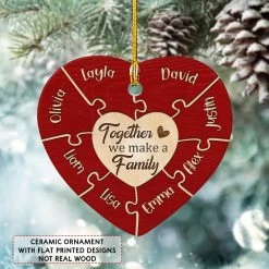 Personalized Ceramic Family Ornament Puzzle -Gift Series Store personalized ceramic family ornament puzzle pt03