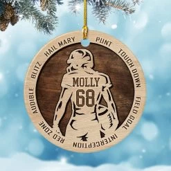 Personalized Ceramic Football Ornament Custom Name -Gift Series Store personalized ceramic football ornament custom name pt03
