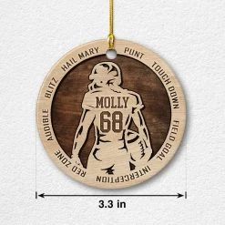 Personalized Ceramic Football Ornament Custom Name -Gift Series Store personalized ceramic football ornament custom name pt05