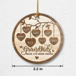Personalized Ceramic Grandparents And Grandkids Ornament -Gift Series Store personalized ceramic grandparents and grandkids ornament pt02