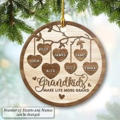 Personalized Ceramic Grandparents And Grandkids Ornament -Gift Series Store personalized ceramic grandparents and grandkids ornament pt04