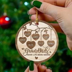 Personalized Ceramic Grandparents And Grandkids Ornament -Gift Series Store personalized ceramic grandparents and grandkids ornament pt05