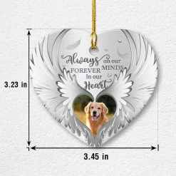 Personalized Ceramic Memorial Ornament Angel Wings Dog -Gift Series Store personalized ceramic memorial ornament angel wings dog pt03