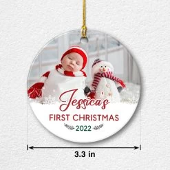 Personalized Ceramic Ornament Baby's Girl First Christmas -Gift Series Store personalized ceramic ornament babys girl first christmas pt03