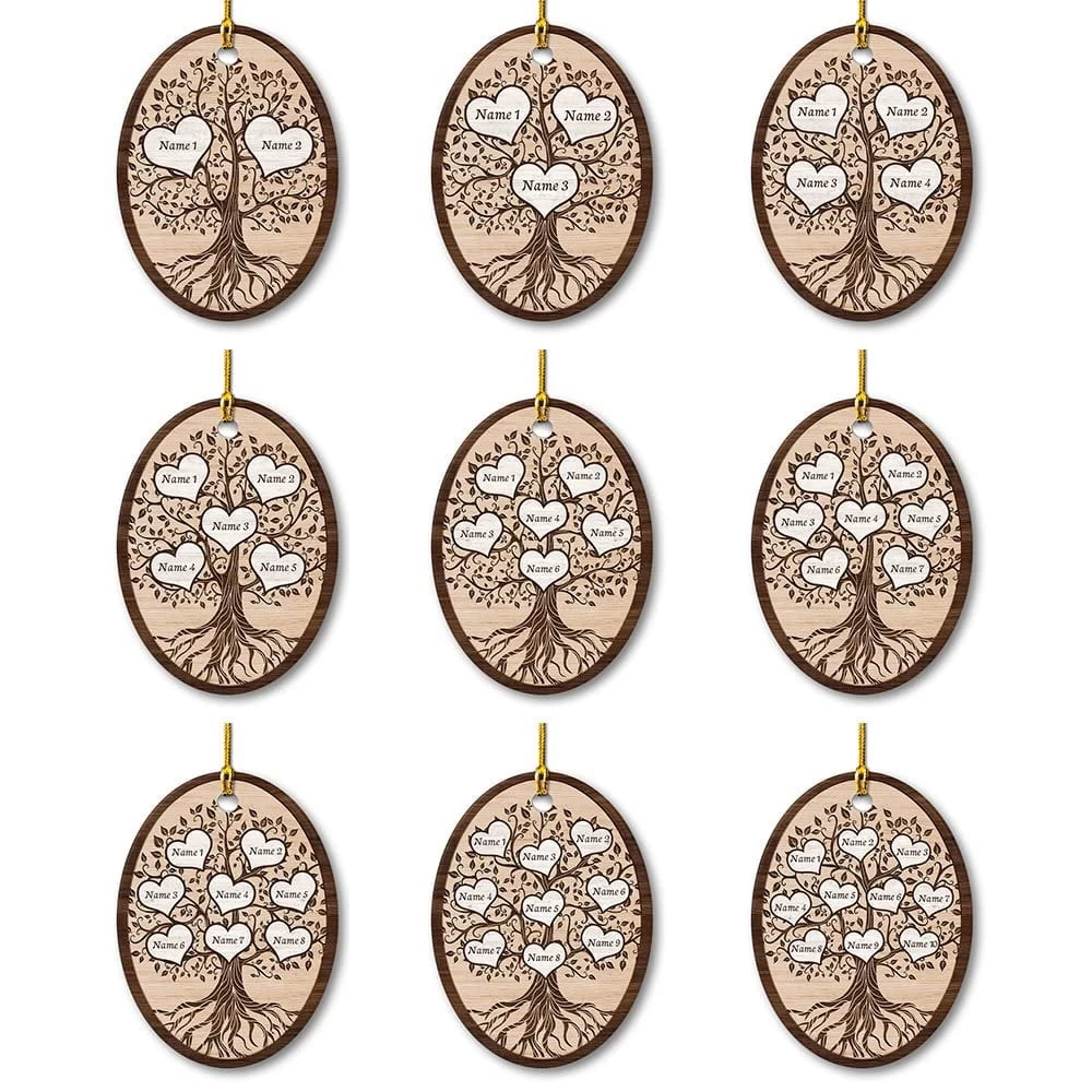 Personalized Ceramic Ornament Family Ornament Christmas 4 Personalized Ceramic Ornament Family Ornament Christmas - Image 2