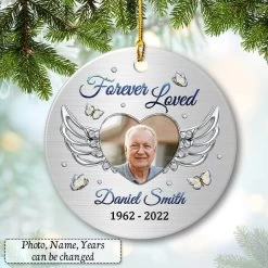 Personalized Ceramic Ornament Memorial Angel Wing -Gift Series Store personalized ceramic ornament memorial angel wing pt01