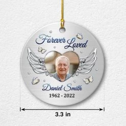 Personalized Ceramic Ornament Memorial Angel Wing -Gift Series Store personalized ceramic ornament memorial angel wing pt03