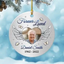 Personalized Ceramic Ornament Memorial Angel Wing -Gift Series Store personalized ceramic ornament memorial angel wing pt04