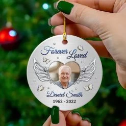 Personalized Ceramic Ornament Memorial Angel Wing -Gift Series Store personalized ceramic ornament memorial angel wing pt05