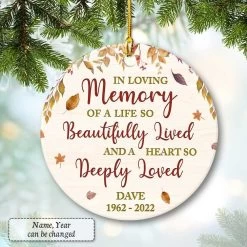 Personalized Ceramic Ornament Memorial In Loved One -Gift Series Store personalized ceramic ornament memorial in loved one pt02