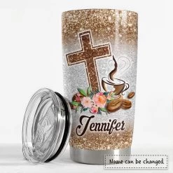 Personalized Coffee Tumbler Jesus And Coffee Faith Glitter Gifts Idea -Gift Series Store personalized coffee tumbler jesus and coffee faith glitter gifts idea pt02