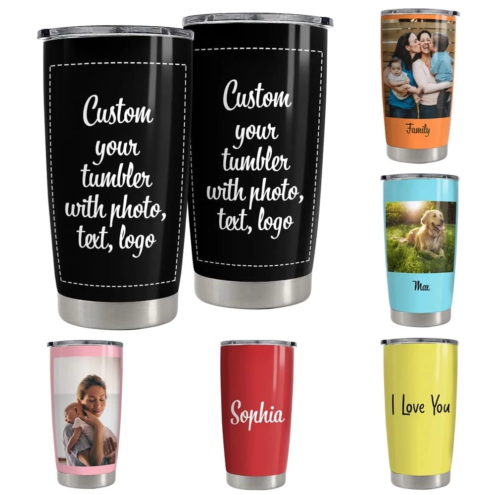 Personalized Couple Tumbler Custom With Picture Text Logo For Boy Girl 3 Personalized Couple Tumbler Custom With Picture Text Logo For Boy Girl