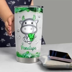 Personalized Cow Tumbler Jewelry Style Girl Loves Cows Animal Lover -Gift Series Store personalized cow tumbler jewelry style girl loves cows animal lover pt04