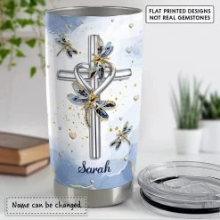 Personalized Cross And Dragonfly Tumbler Jewelry Style For Friend -Gift Series Store personalized cross and dragonfly tumbler jewelry style for friend pt02