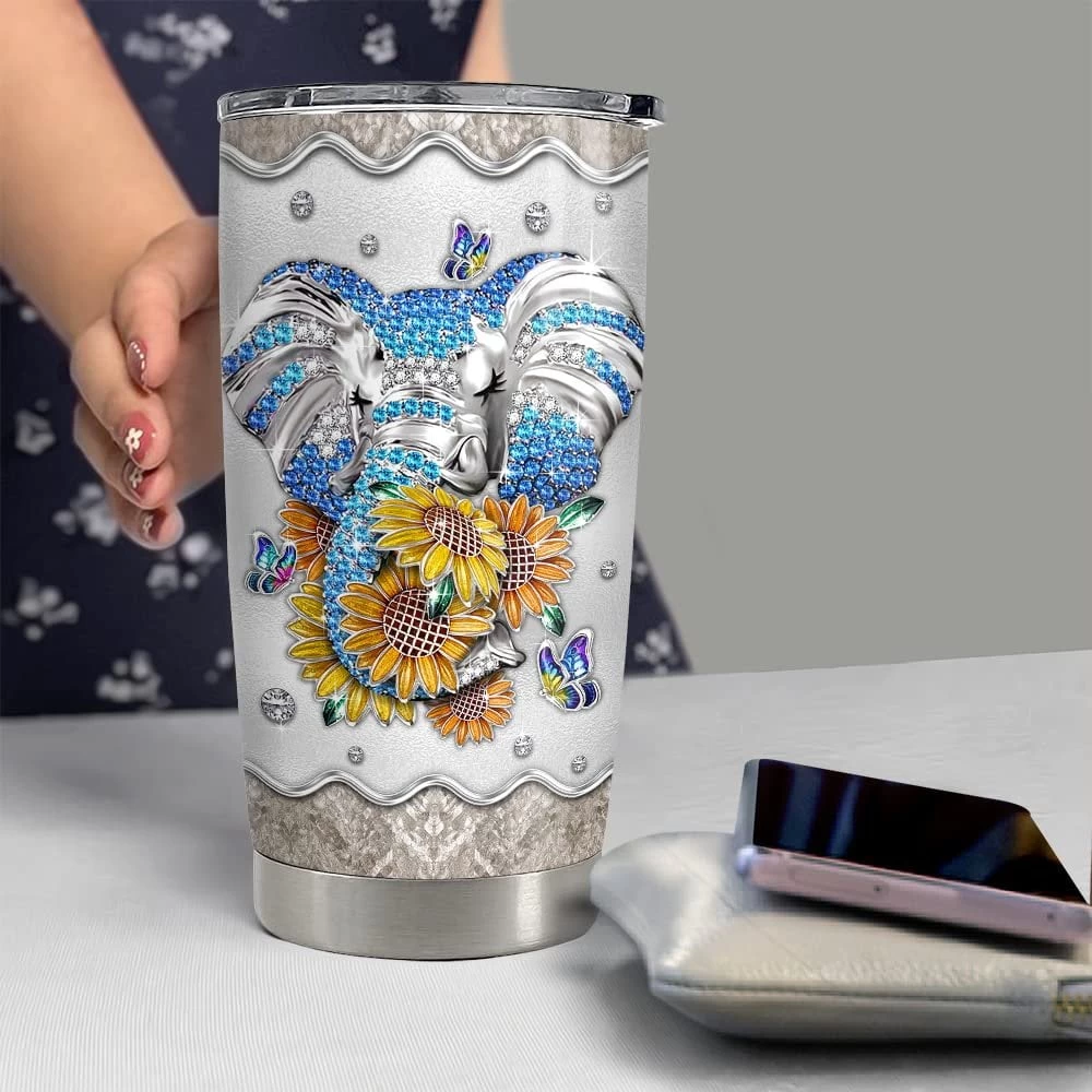 Personalized Elephant Tumbler Jewelry Style And Sunshine Gift Idea 6 Personalized Elephant Tumbler Jewelry Style And Sunshine Gift Idea - Image 4
