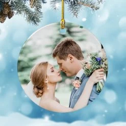 Personalized First Christmas Married Ornament Custom Photo -Gift Series Store personalized first christmas married ornament custom photo pt04