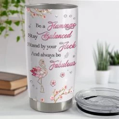 Personalized Flamingo Tumbler Be A Flamingo Stay Balanced -Gift Series Store personalized flamingo tumbler be a flamingo stay balanced pt02