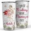 Personalized Flamingo Tumbler Pink Flamingo Jewelry For Animal Lover -Gift Series Store personalized flamingo tumbler pink flamingo jewelry for animal lover main