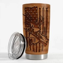 Personalized Hunting Tumbler Wood American Flag For Hunting Lover -Gift Series Store personalized hunting tumbler wood american flag for hunting lover pt02