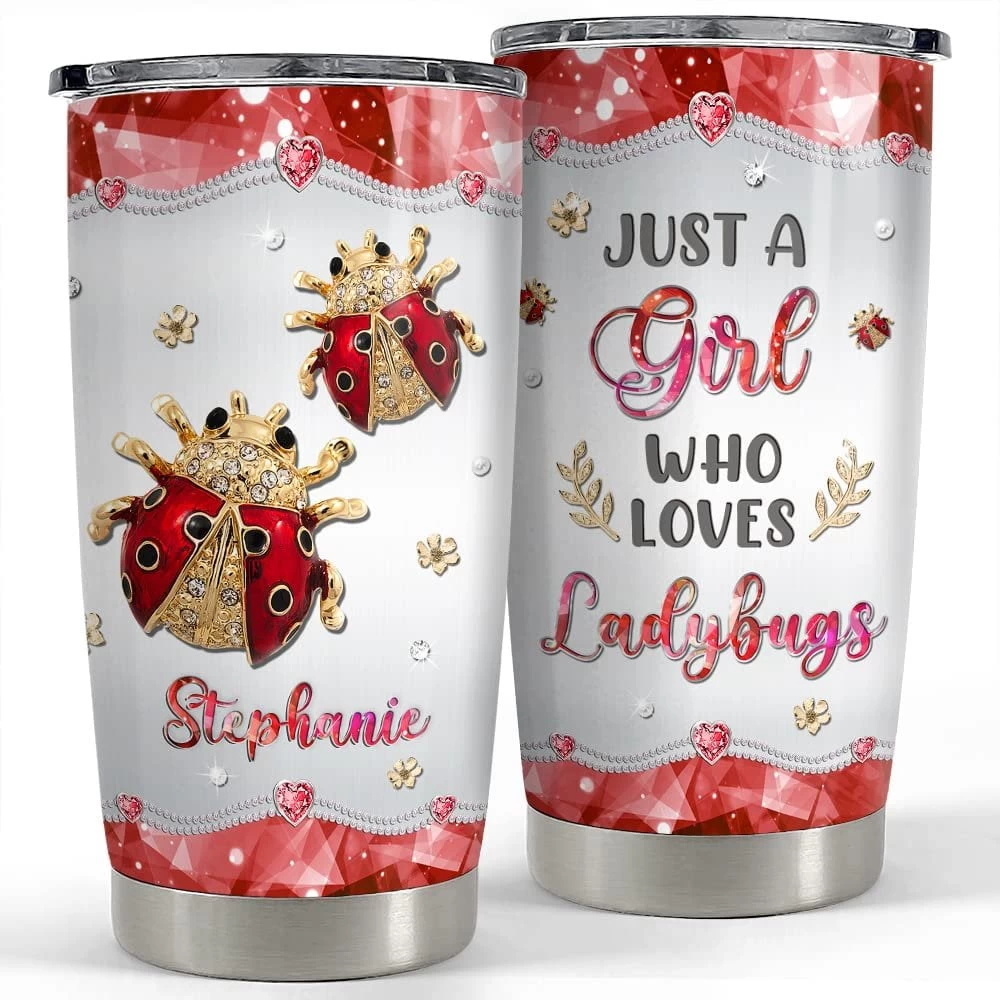 Personalized Ladybug Tumbler Jewelry Style Ladybugs Lover Animal Lover 3 Personalized Ladybug Tumbler Jewelry Style Ladybugs Lover Animal Lover