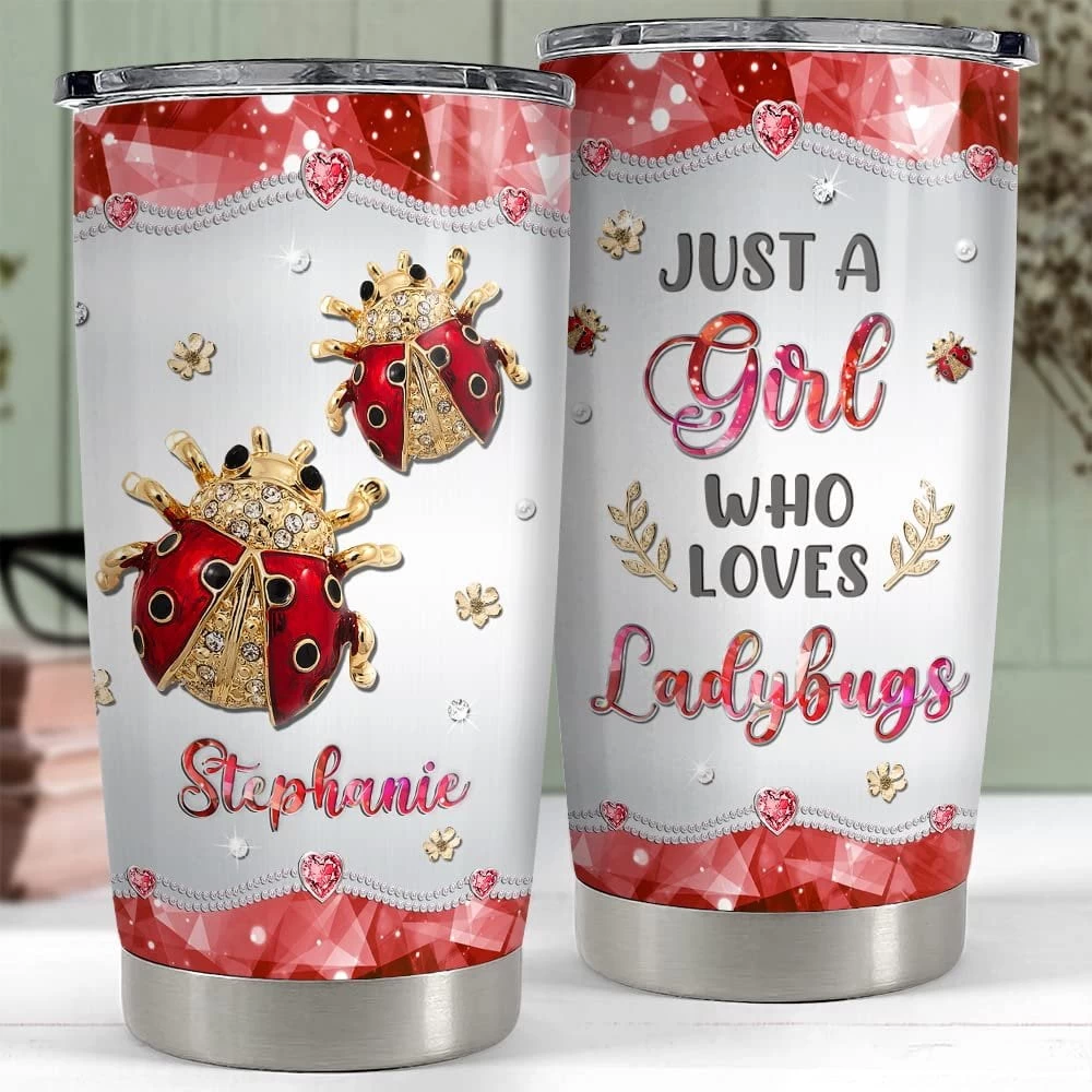 Personalized Ladybug Tumbler Jewelry Style Ladybugs Lover Animal Lover 7 Personalized Ladybug Tumbler Jewelry Style Ladybugs Lover Animal Lover - Image 5