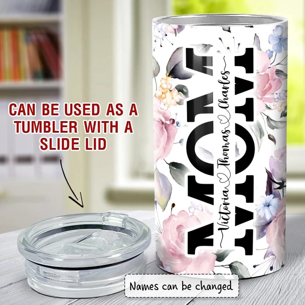 Personalized Mom Can Cooler Mom Life Floral Style Mother's Day Gifts 5 Personalized Mom Can Cooler Mom Life Floral Style Mother's Day Gifts - Image 3