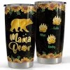 Personalized Mom Tumbler Mama Bear Gold Sunflower Mother's Day Gift -Gift Series Store personalized mom tumbler mama bear gold sunflower mothers day gift main