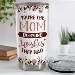 Personalized Mom Tumbler Rainbow Mom Everyone Wishes Family Gift -Gift Series Store personalized mom tumbler rainbow mom everyone wishes family gift pt04