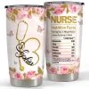 Personalized Nurse Tumbler Floral Nutrition Facts For Women Nurshes -Gift Series Store personalized nurse tumbler floral nutrition facts for women nurshes main