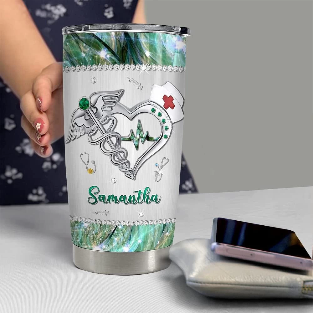 Personalized Nurse Tumbler Stethoscope Jewelry Drawing For Nurse 7 Personalized Nurse Tumbler Stethoscope Jewelry Drawing For Nurse - Image 5