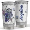 Personalized Owl Tumbler Drawing Style Owls Tumblers For Animal Lover -Gift Series Store personalized owl tumbler drawing style owls tumblers for animal lover main