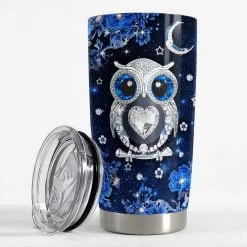 Personalized Owl Tumbler Jewelry Style Glitter For Animal Lover -Gift Series Store personalized owl tumbler jewelry style glitter for animal lover pt02
