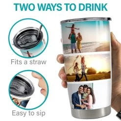 Personalized Photo Collage Tumbler For Family Dad Mom Mother Father -Gift Series Store personalized photo collage tumbler for family dad mom mother father pt04