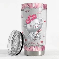 Personalized Pig Tumbler Pink Jewelry Style Cute Gift For Animal Lover -Gift Series Store personalized pig tumbler pink jewelry style cute gift for animal lover pt02