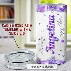 Personalized Purple Owl Can Cooler Jewelry Drawing Style For Women -Gift Series Store personalized purple owl can cooler jewelry drawing style for women pt02