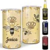 Personalized Queen Bee Can Cooler Jewelry Crown Drawing Style 2 Personalized Queen Bee Can Cooler Jewelry Crown Drawing Style -Gift Series Store personalized queen bee can cooler jewelry crown drawing style main