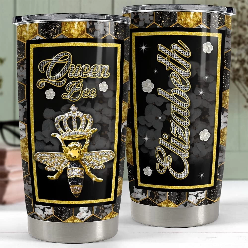 Personalized Queen Bee Tumbler For Jewelry Style For Animal Lover 7 Personalized Queen Bee Tumbler For Jewelry Style For Animal Lover - Image 5